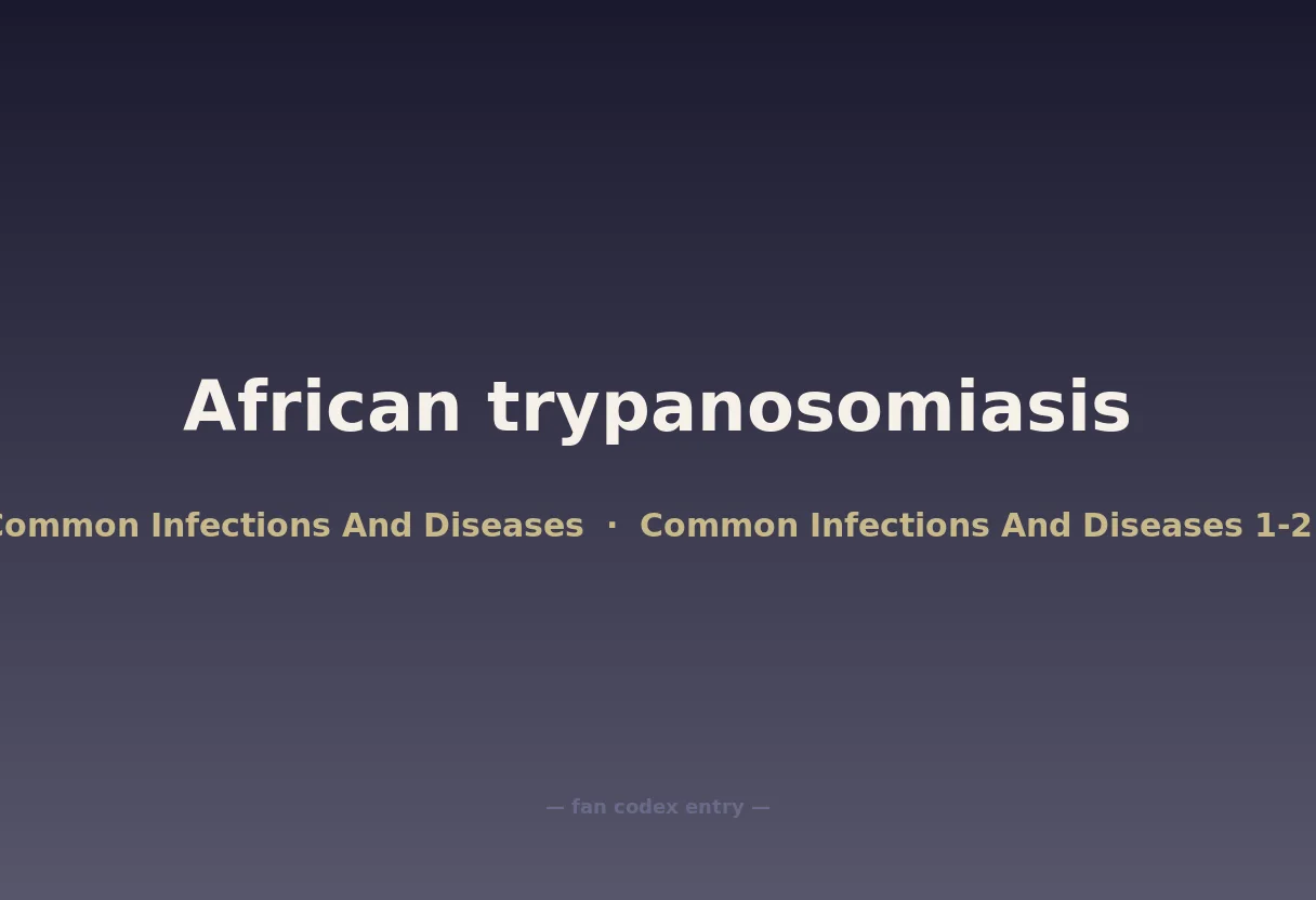 African trypanosomiasis